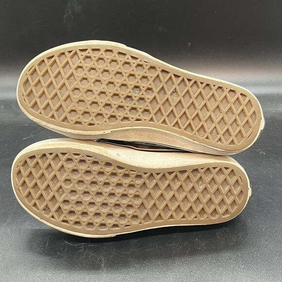 Vans off the wall high tops checkered sneakers kids size 1 black gray casual - Picture 7 of 7